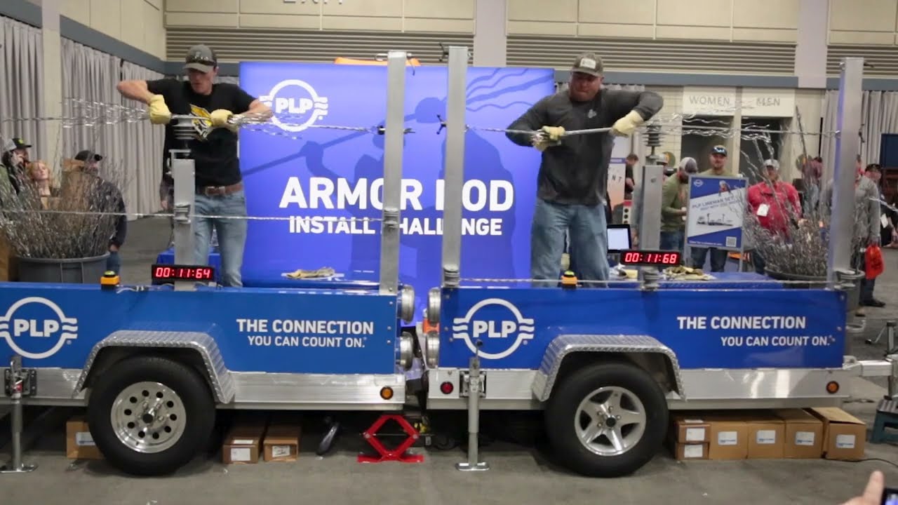 Final PLP Armor Rod Install Challenge at the 2023 International Lineman's Expo.