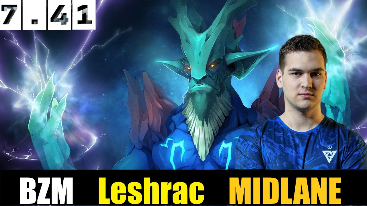 🤯 BZM [Leshrac] MID 7.41 - МАТЧ С САМЫМ ВЫСОКИМ MMR В DOTA 2 #dota2 #dota2gameplay #bzm