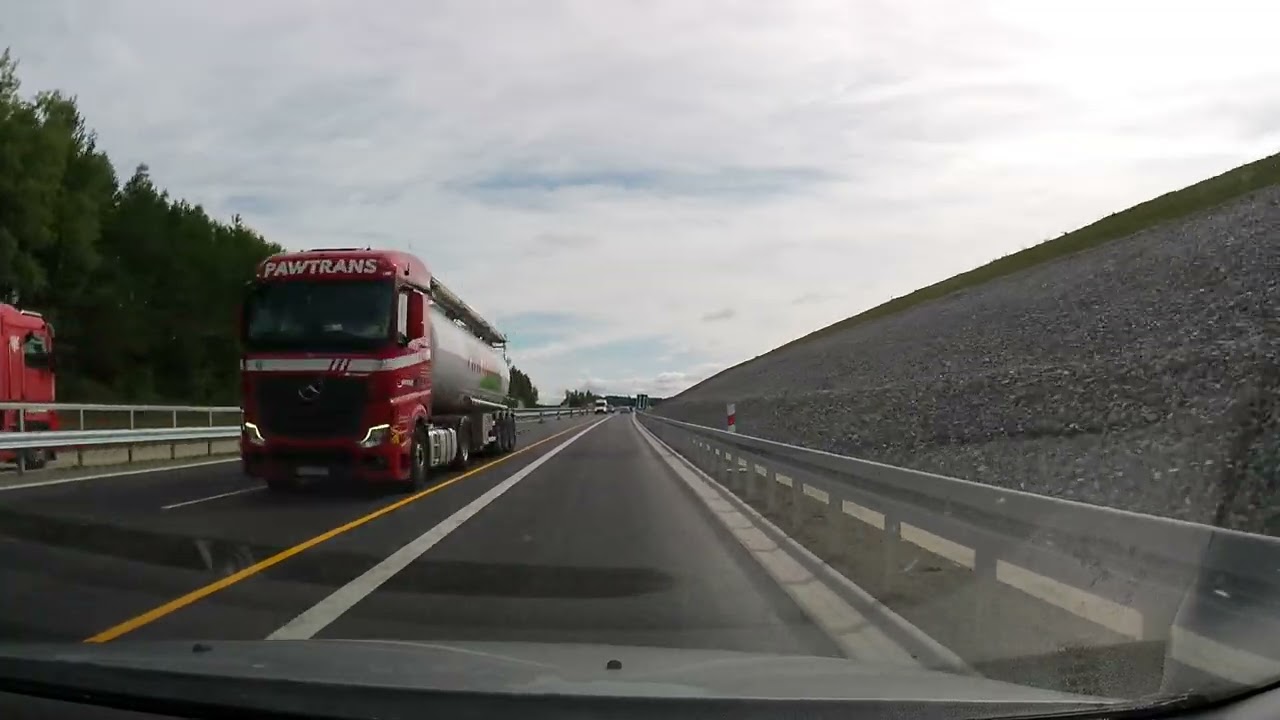 D3 0312 II Nažidla Dolní Dvořiště 20250829 Průjezd stavbou - pravý jízdní pás v provozu