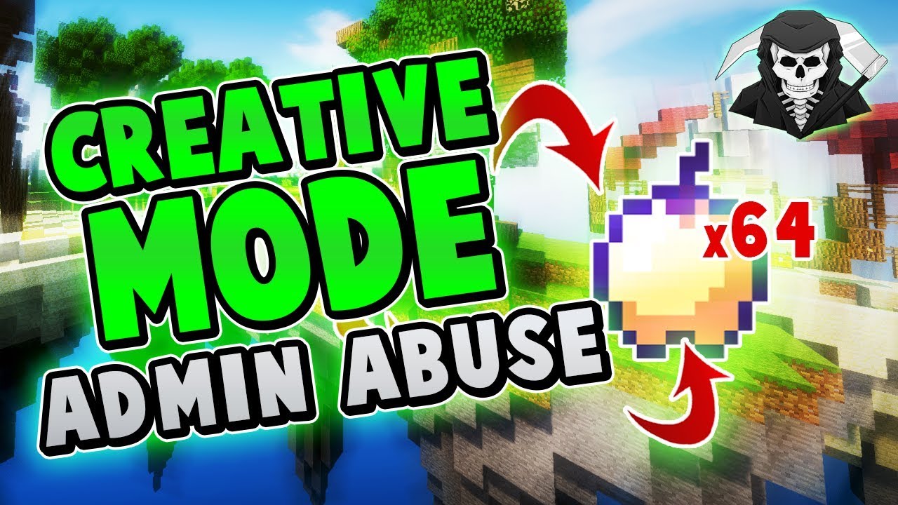 CREATIVE MODE ADMIN ABUSE! [64 God Apples] ( Hypixel Skywars )