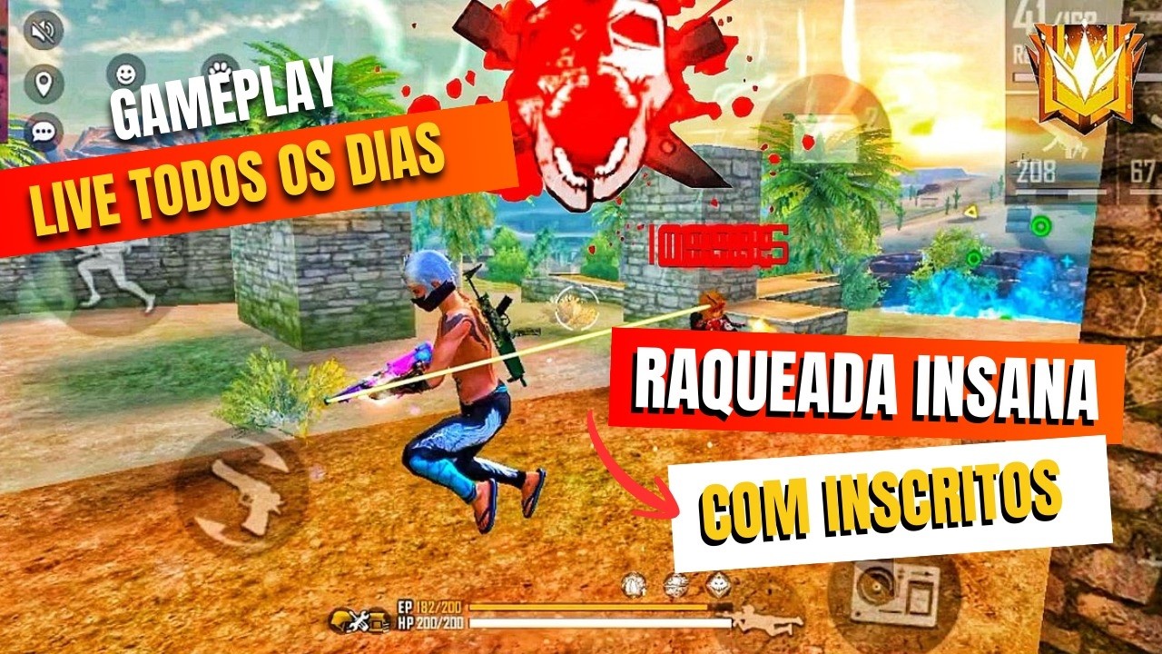 FREE FIRE AO VIVO💙, VEM JOGAR COMIGO💙 ? RANK INSANA COM INSCRITOS💙, FF MOBILE💙TEMPORADA NOVA💙