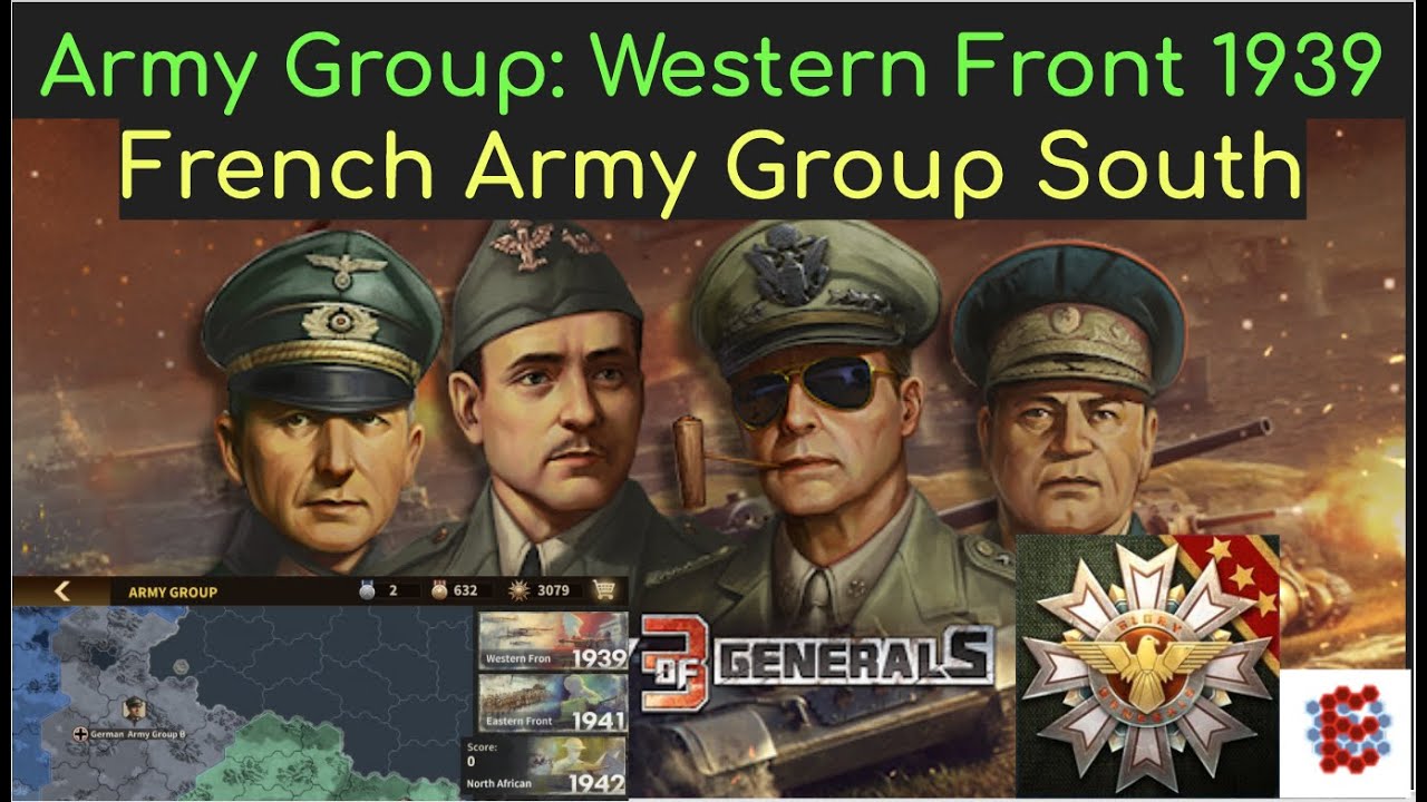 GOG3 Army Group Western Front 1939 French Army Group South, Glory of Generals 3
