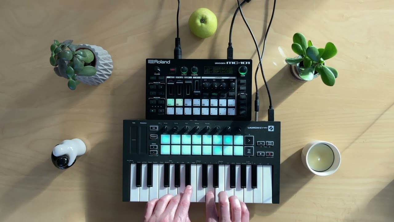 Roland MC101 and Novation LaunchKey Mini ambient