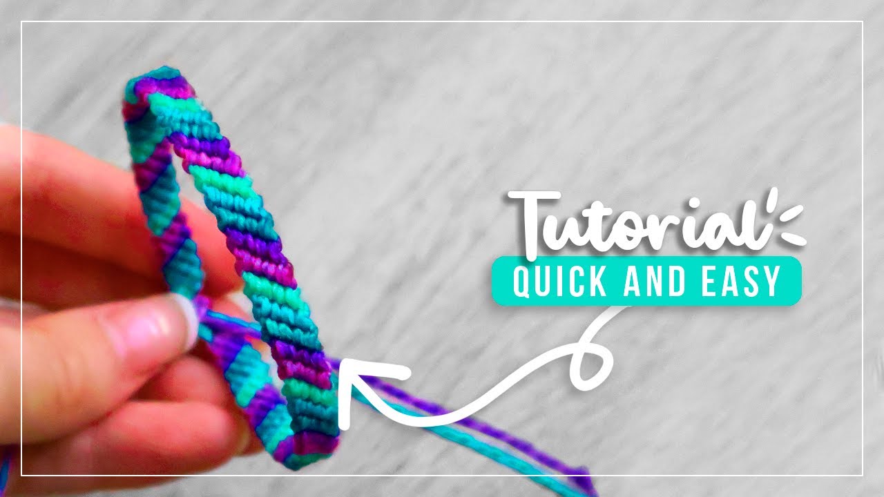 DIY Diagonal Bracelet » ⚡️ tutorial | como hacer pulsera de hilo fácil y rápida para principiantes