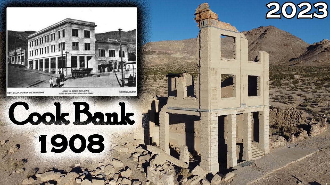 Ghost Town BEFORE & AFTER | Cook Bank Building | Nevada Mining History #ghost #town #beforeandafter