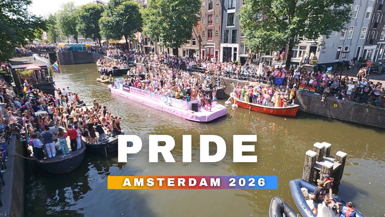 4K | 🏳️&zwj;🌈 WorldPride 2026 in Amsterdam | Canal Parade