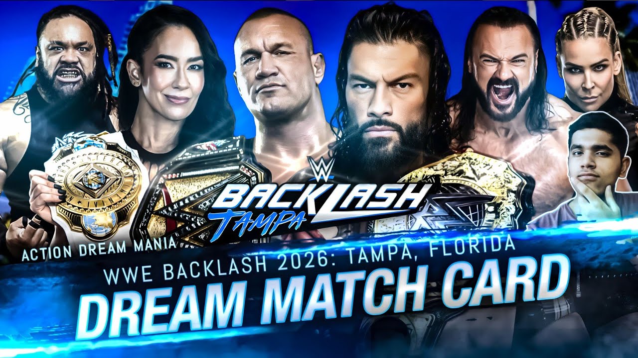 Карта матчей мечты WWE Backlash 2026 | Backlash: Тампа, Флорида. Моя карта мечты | Action Dream M...