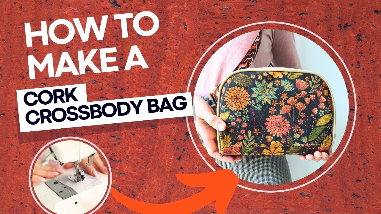 Sewing Cork 21 - How to Make a Crossbody Bag with Natural Cork Fabric | Step-by-Step Tutorial