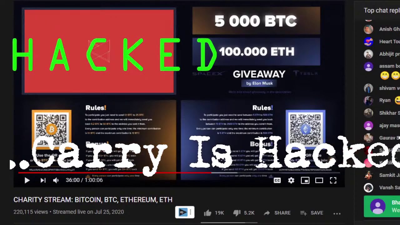 BITCOIN GIVEAWAY: carryminati | CarryIsLive Channel is HACKED | STAY SAFE