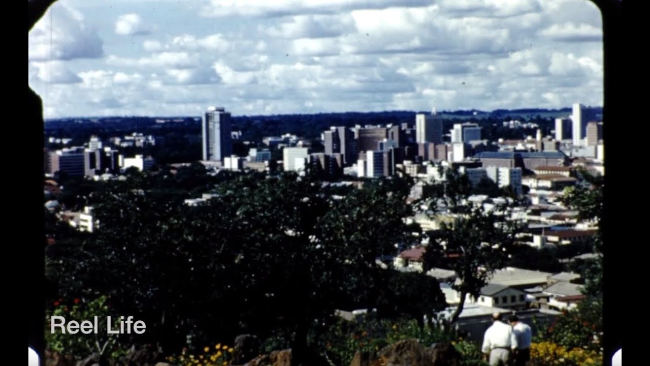 1960 Salisbury Rhodesia, city skyline, gardens and airport