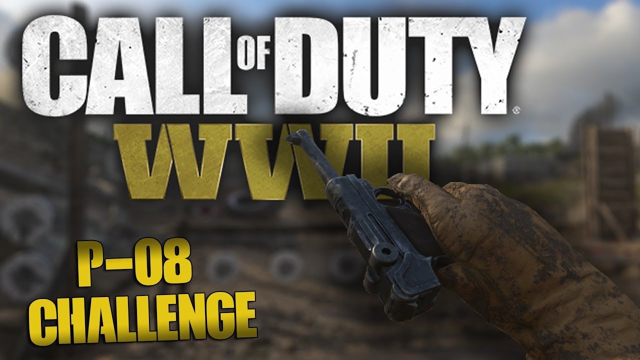 COD WW2 P-08 PISTOL ONLY CHALLENGE! (Call of Duty WII Challenges)