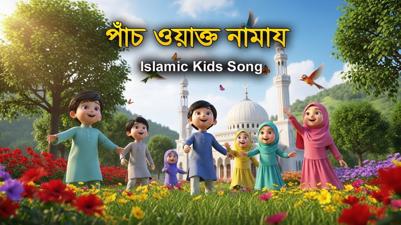 পাঁচ ওয়াক্ত নামাজ | শিশুদের ইসলামিক নামাজ নাশিদ | Bangla Islamic Kids Song | Kids Rhyme