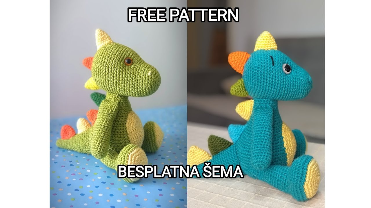 Heklani dinosaurus 1.deo (glava)/Crochet dino 1. part (head)