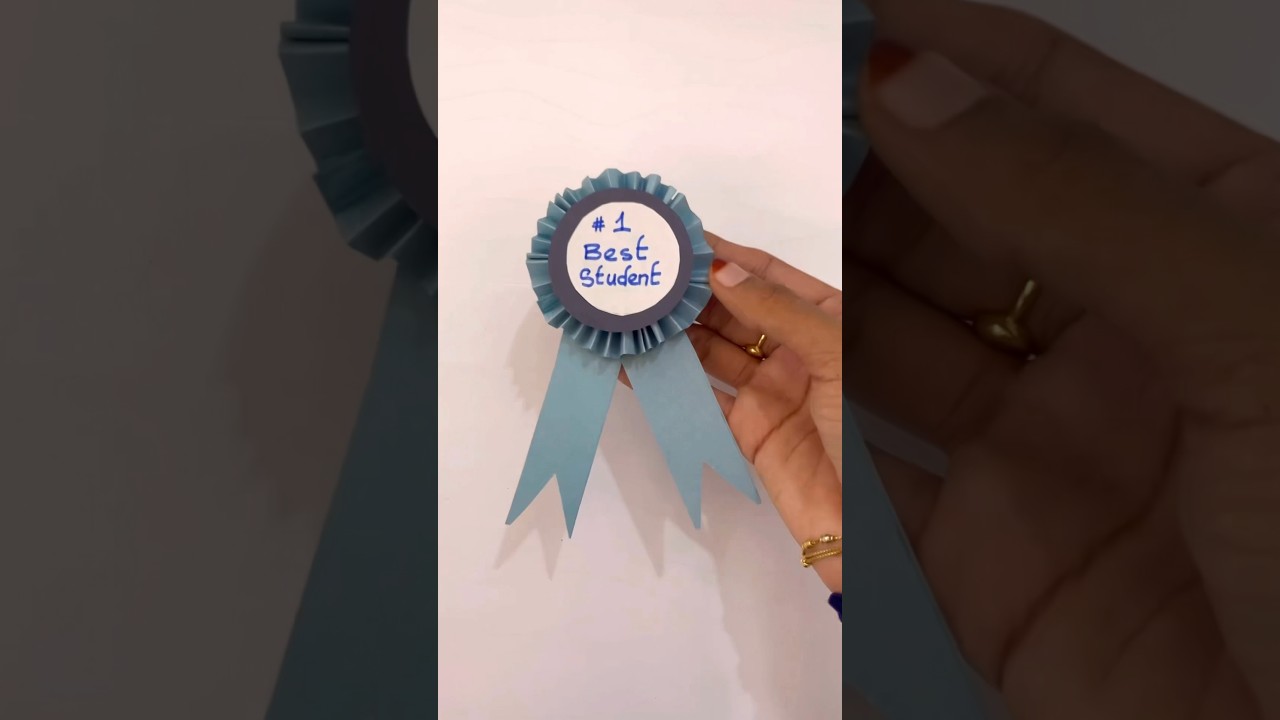 Easy craft ideas| badges for best student #shorts #viral #trending #diy #badge #beststudent #craft