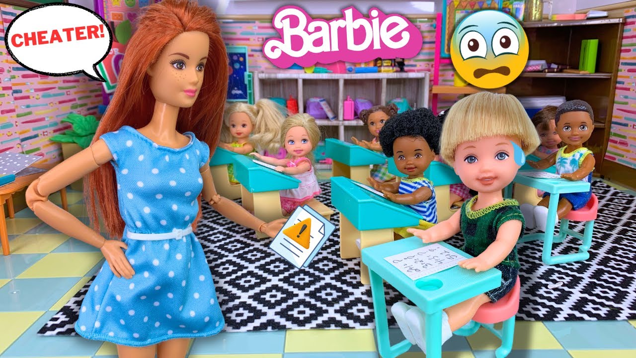 Barbie Doll Tommy Caught Cheating at School Story