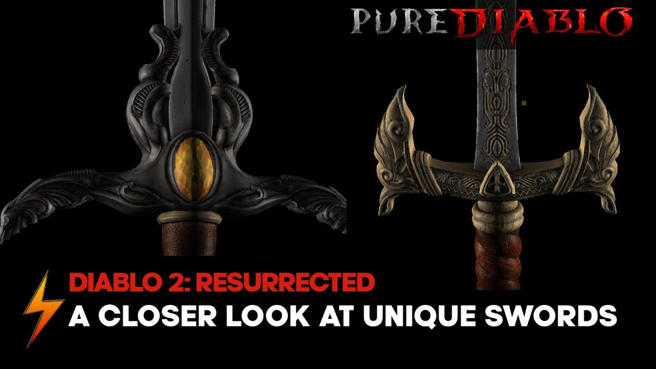 Diablo 2 Resurrected - A Closer Look at Unique Swords