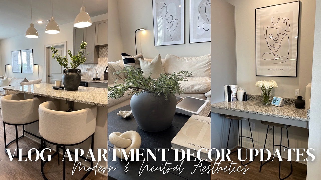 VLOG | APARTMENT DECOR UPDATES | AMAZON FINDS | AFFORDABLE MODERN, NEUTRAL DECOR | 2023