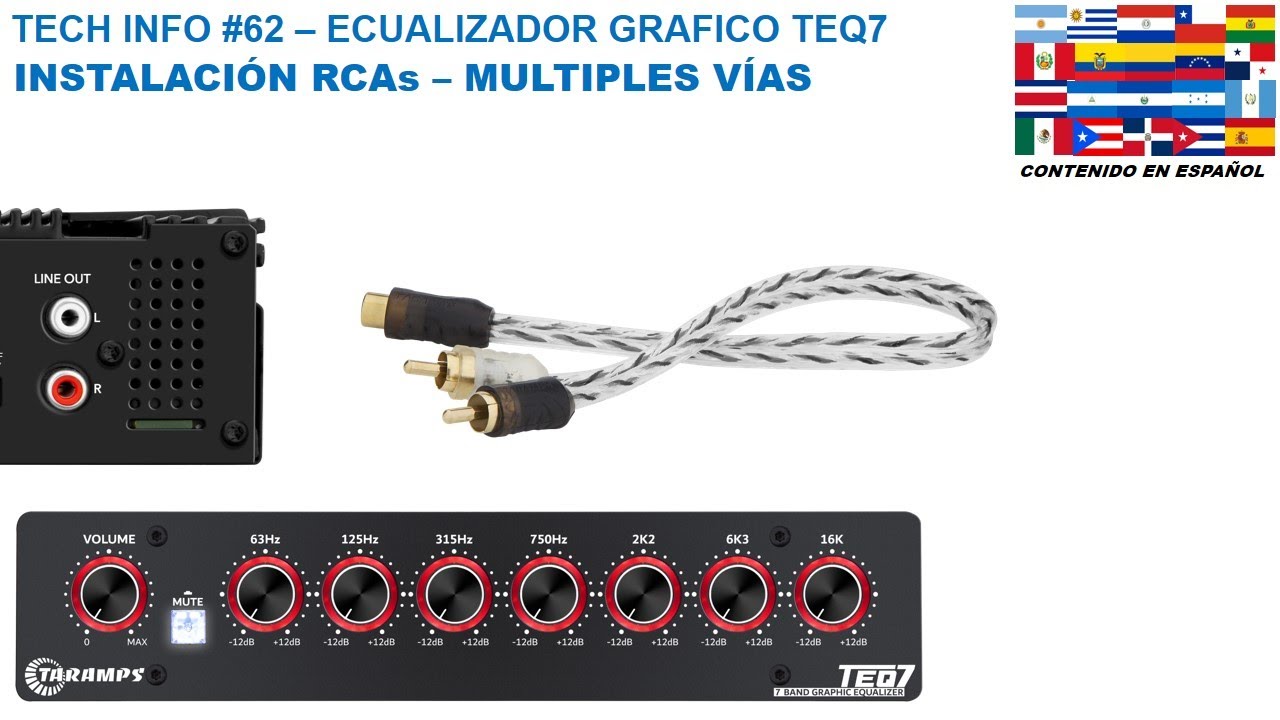 TECH INFO #62 - INSTALACION DE LAS ENTRADAS RCA DE 3 ECUALIZADORES TARAMPS TEQ7 EN LA RADIO