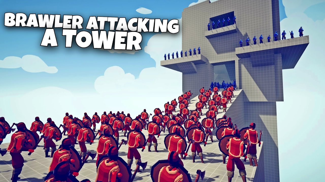 BRAWLER ATTACKING A TOWER vs EVERY TEAM - Totally Accurate Battle Simulator TABS