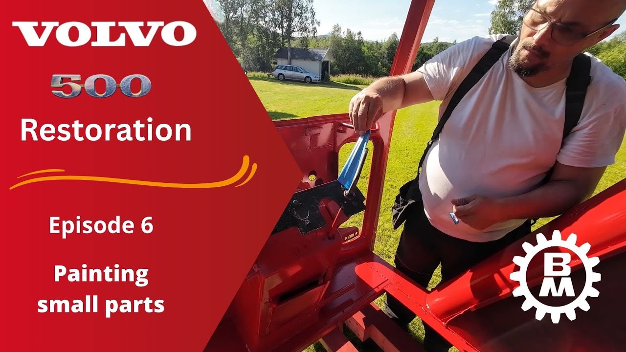 Volvo BM 500 Restoration - Pt 6 - Preparing & Painting Small Parts
