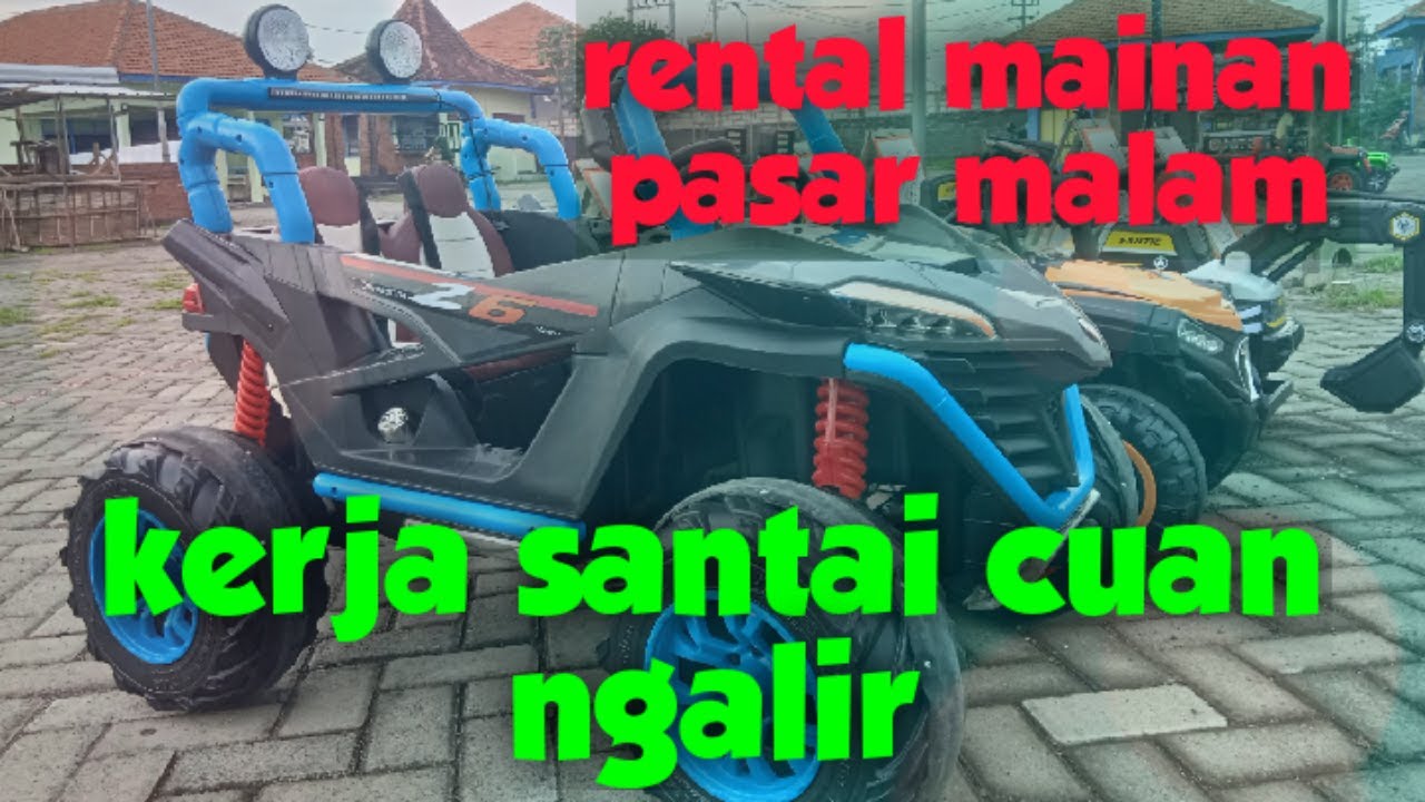 usaha rental mainan pasar malam, rental mobil aki, rental rc, duduk doang duit dateng sendiri
