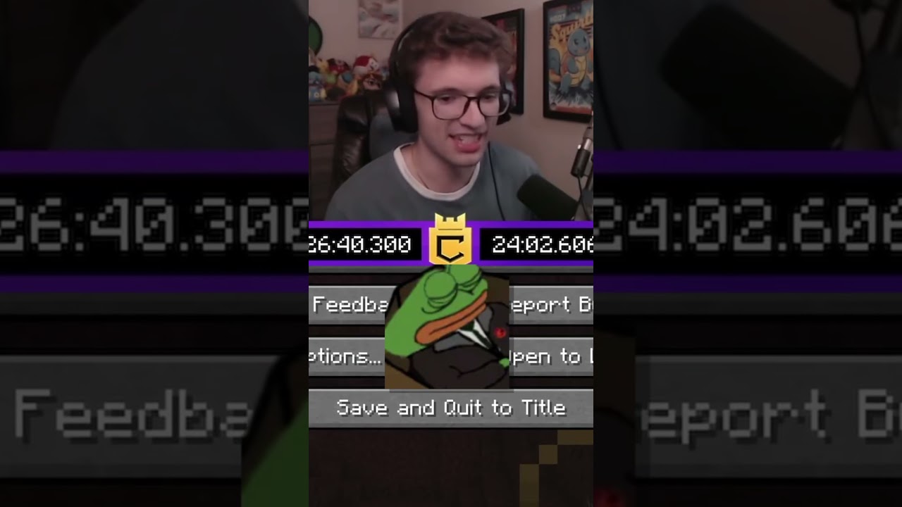 Best Speedrun Clutch EVER #minecraft