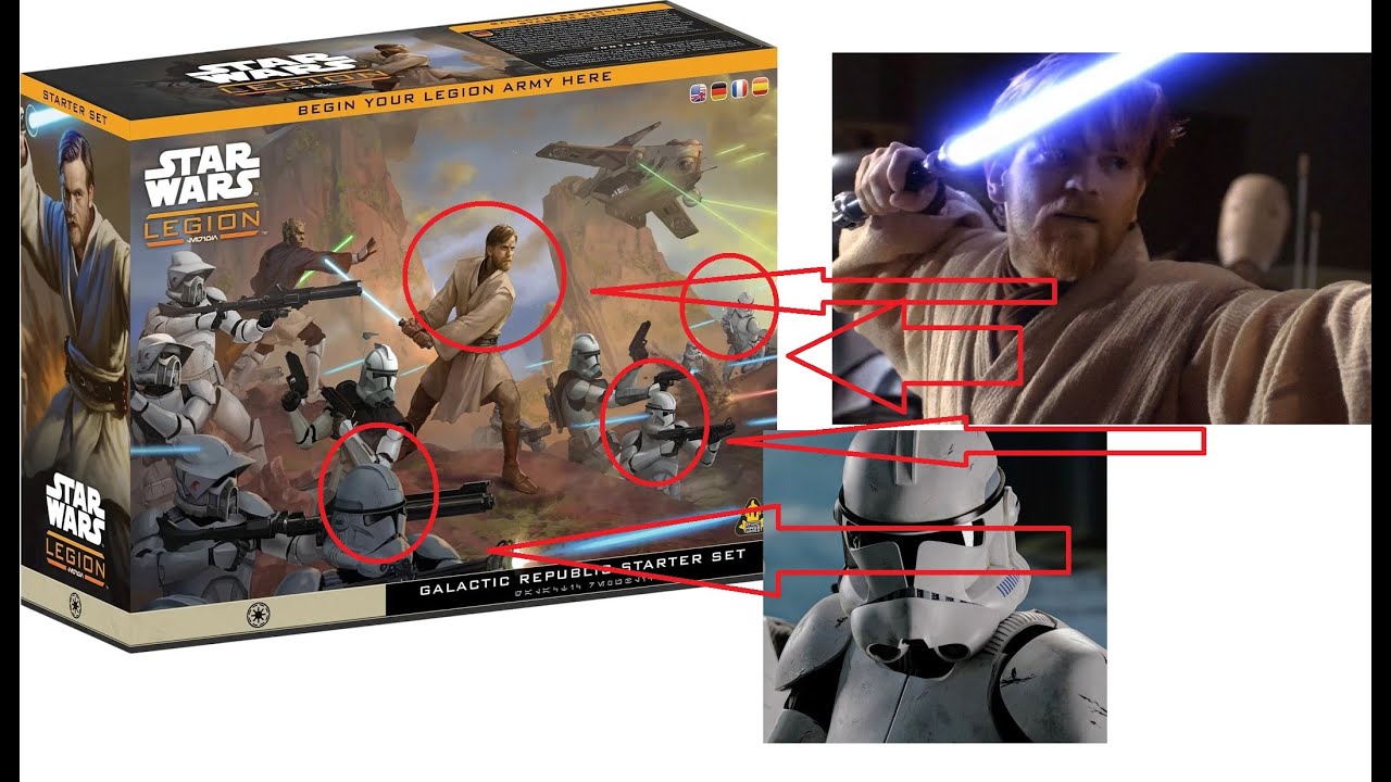 Распаковка Star Wars legion Galactic Republic starter set