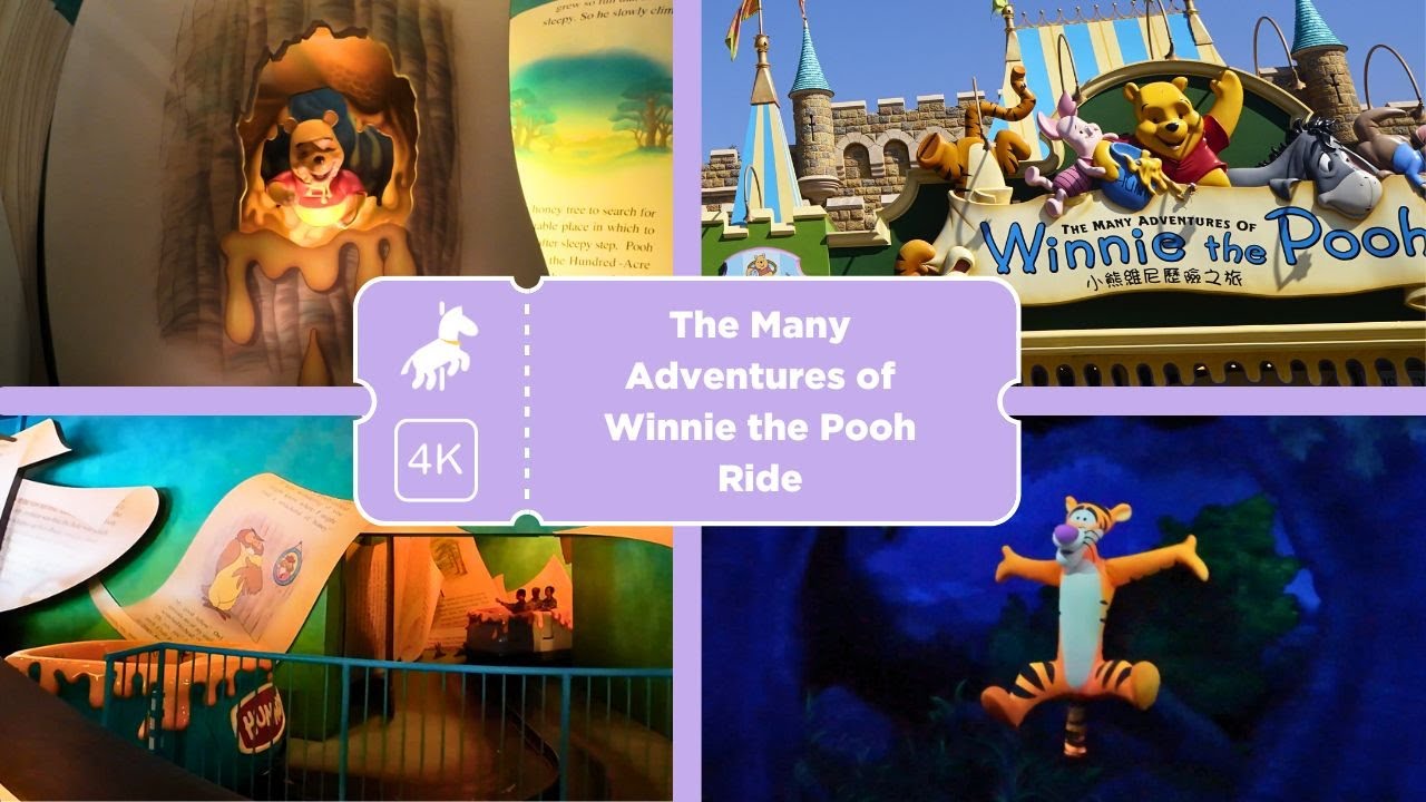 The Many Adventures of Winnie the Pooh - Hong Kong Disneyland Family Ride [4K]
