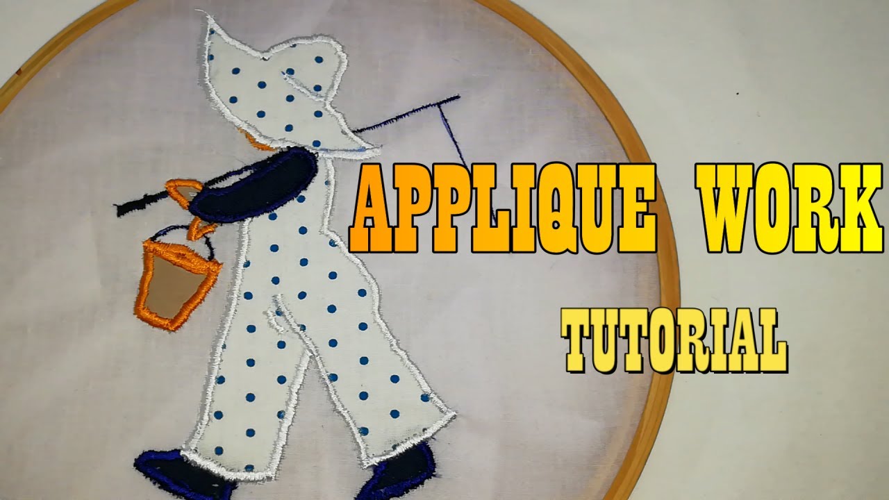 Applique work Using Sewing Machine/Step By Step Tutorial/ Malayalam Tutorial