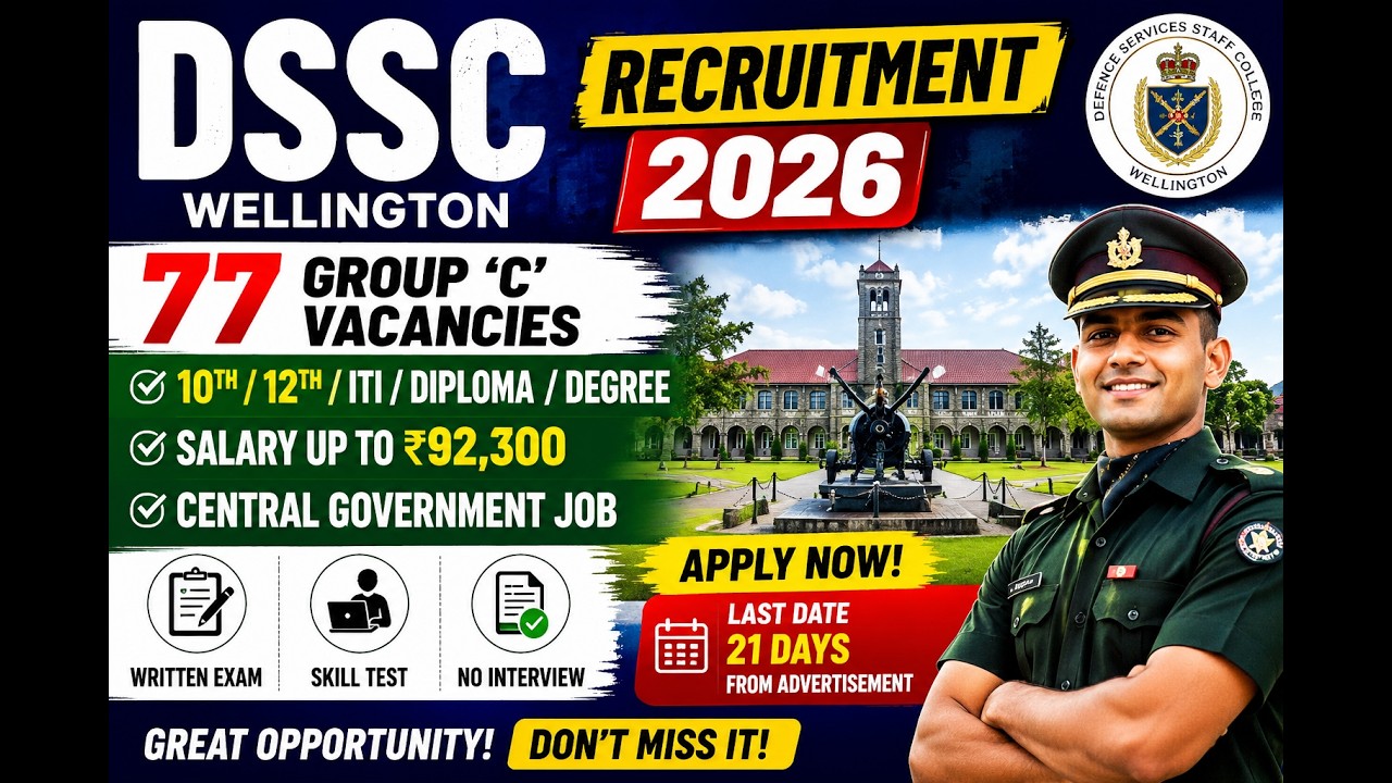 Government job openings at DSSC Wellington