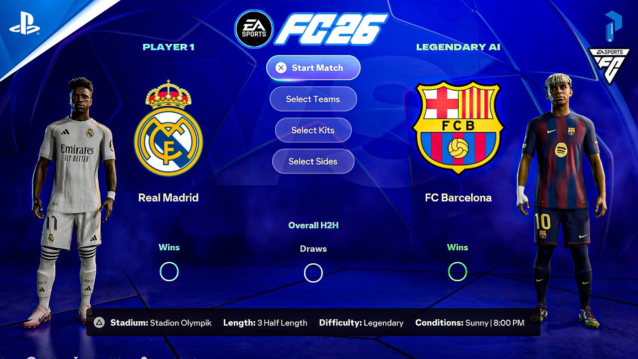Real Madrid ft. Ronaldo, Messi,  Haaland vs Barcelona | FC 26 PS5 UCL Final #fc26 #ps5 #football
