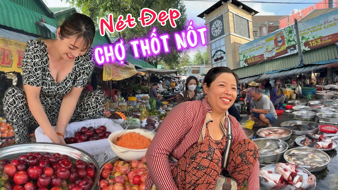 Quá Khủng Khiếp - CHỢ THỐT NỐT ĐÔNG NHƯ NGÀY TẾT, BẤT GẶP LẠI CHỊ GÁI BÁN TRÁI CÂY