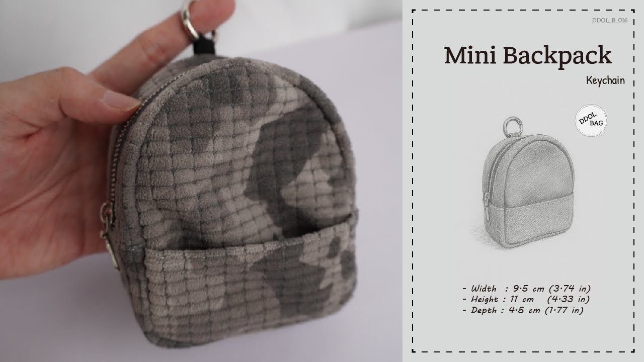 미니 백팩 만들기 (Mini Backpack Keychain)｜인형 가방 & 키링 DIY (DDOL)