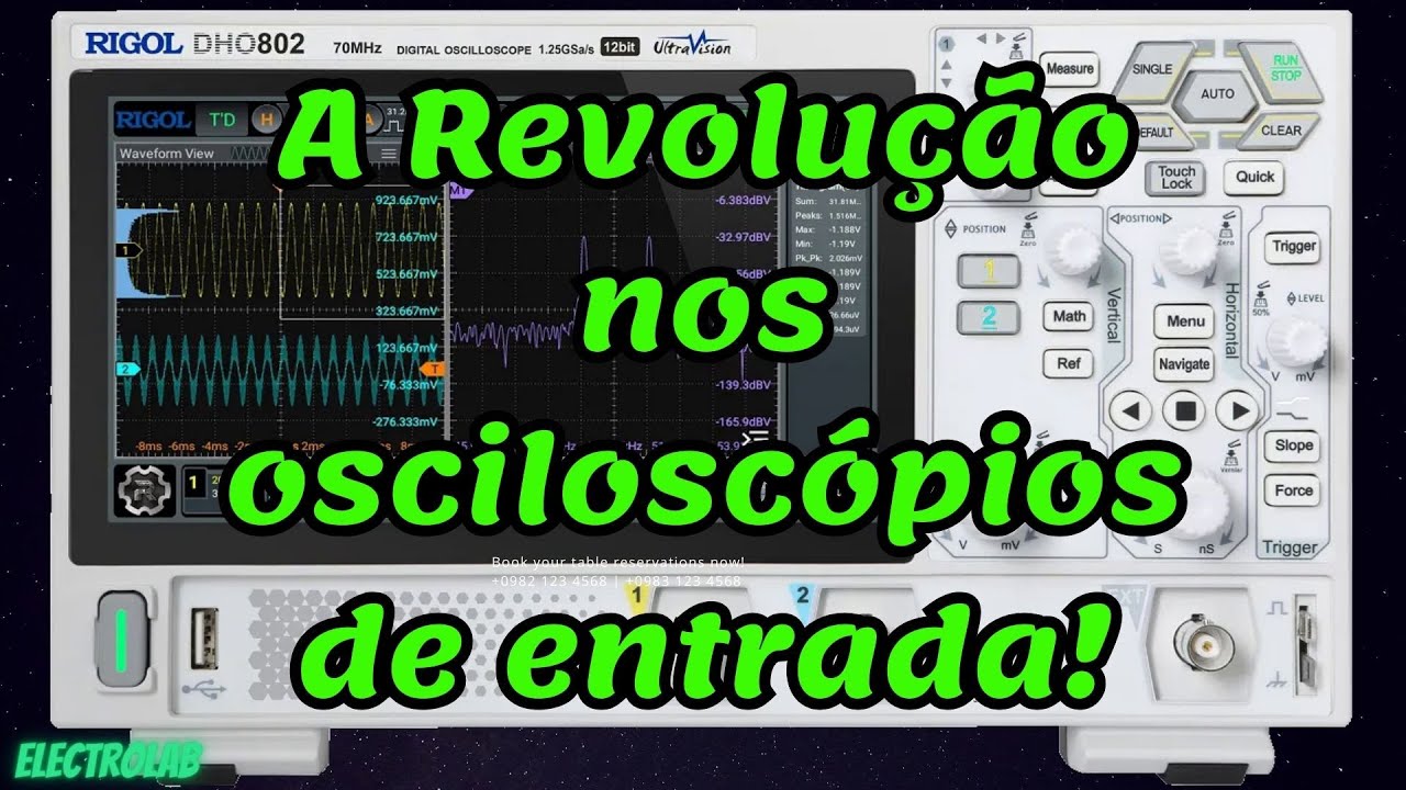 🔥 A revolução dos osciloscópios, conheça o Rigol DHO802 de 12 bits!!