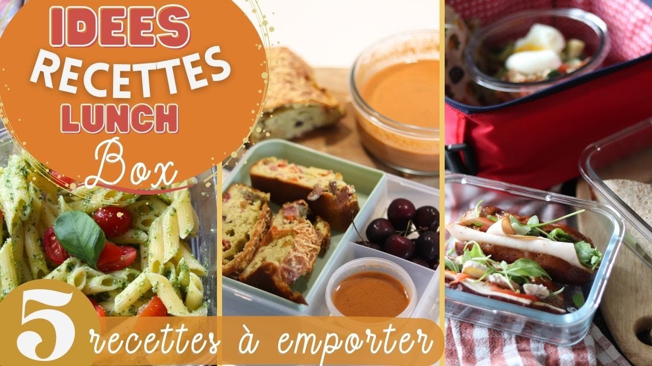 5 IDEES DE LUNCH BOX: Recettes faciles, rapides et équilibrées à emporter pour la semaine ✨