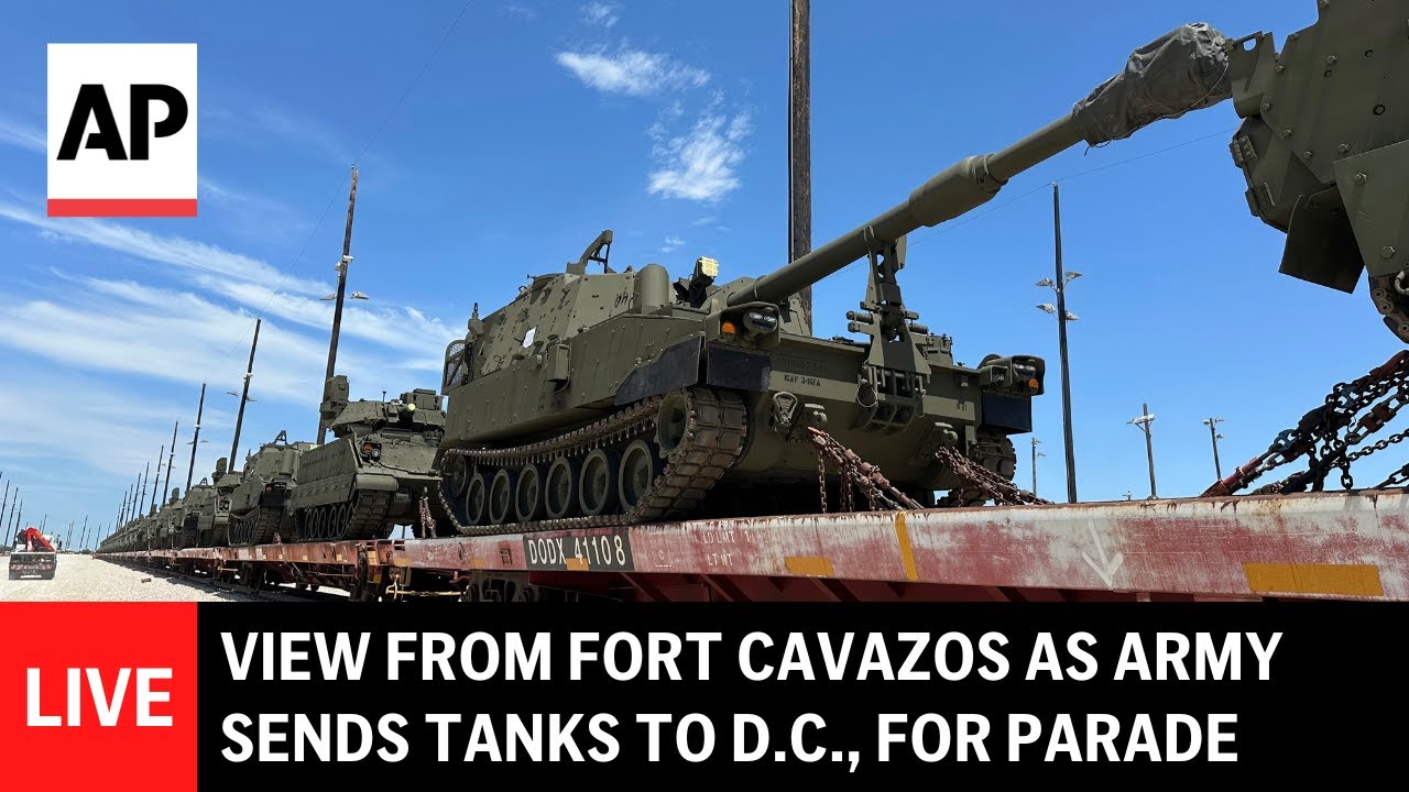 LIVE: View from Fort Cavazos in Texas as Army sends tanks to D.C., for parade