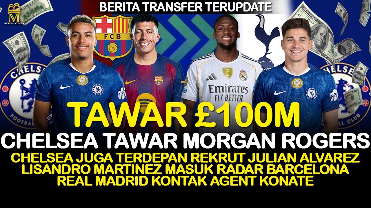 Chelsea Tawar Morgan Rogers & Ungguli Alvarez! Lisandro Martinez Radar Barca, Madrid Kontak Konate!
