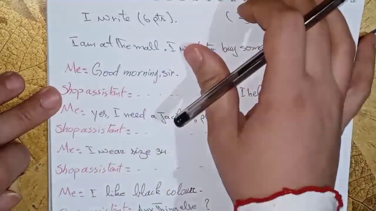 وضعية ادماجية في الانجليزية بين البائع والزبون سكوانس 2 الفصل الثاني السنة الثانية متوسط