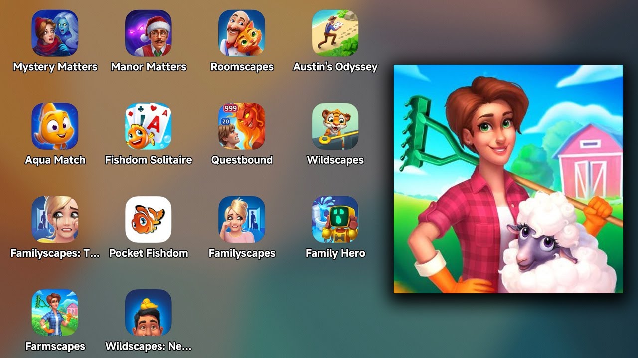 Farmscapes (Playrix) — последнее обновление игры в формате APK для Android: прохождение и обзор и...