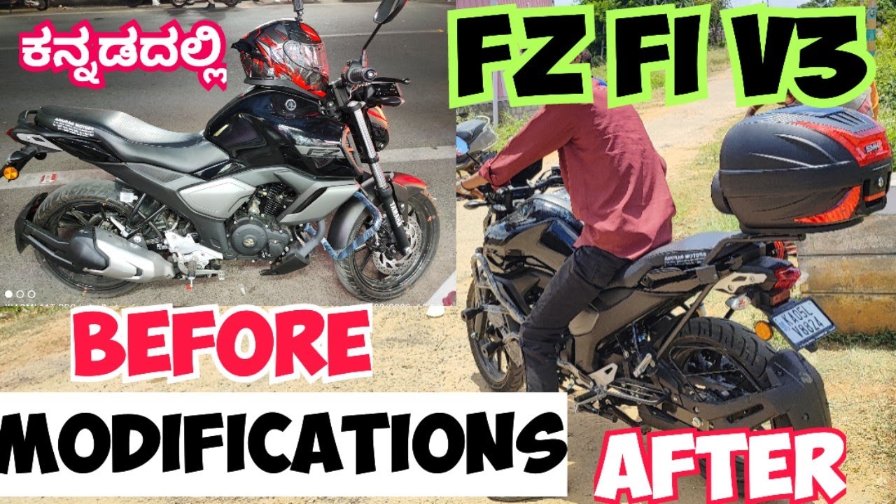 Cheap and Best FZ Modifications In Bangalore | Bike accessories & modifications in kannada | #fzfiv3