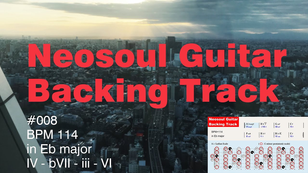 Neosoul Guitar Backing Track 008 - BPM 114, in Eb major