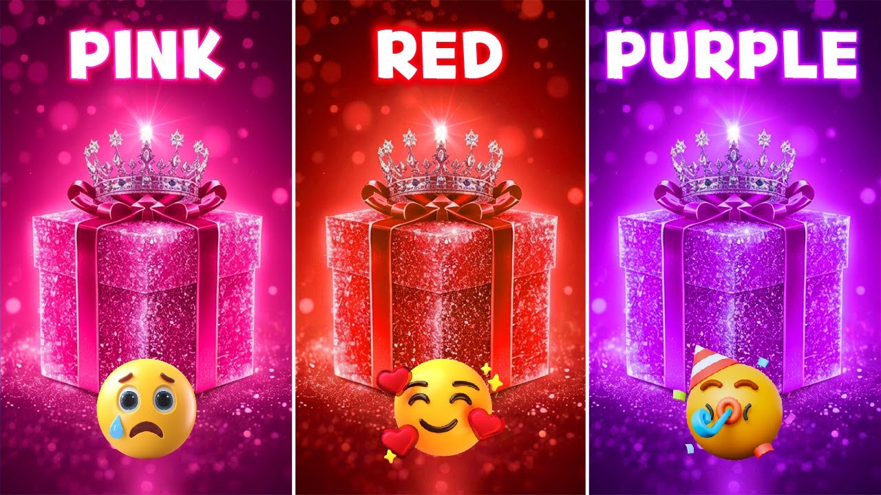 Choose Your Gift Box 🎁 3 Gift Box Challenge – Pink vs Red vs Purple | 2 Good 1 Bad | Mega Quiz