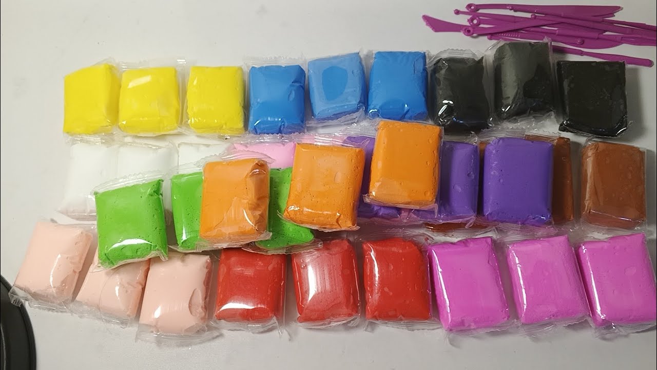 Clay ASMR Unboxing 36 Colors 🎨 | Mixing Clay Satisfying | Eca Clay ⭐ #clay 
