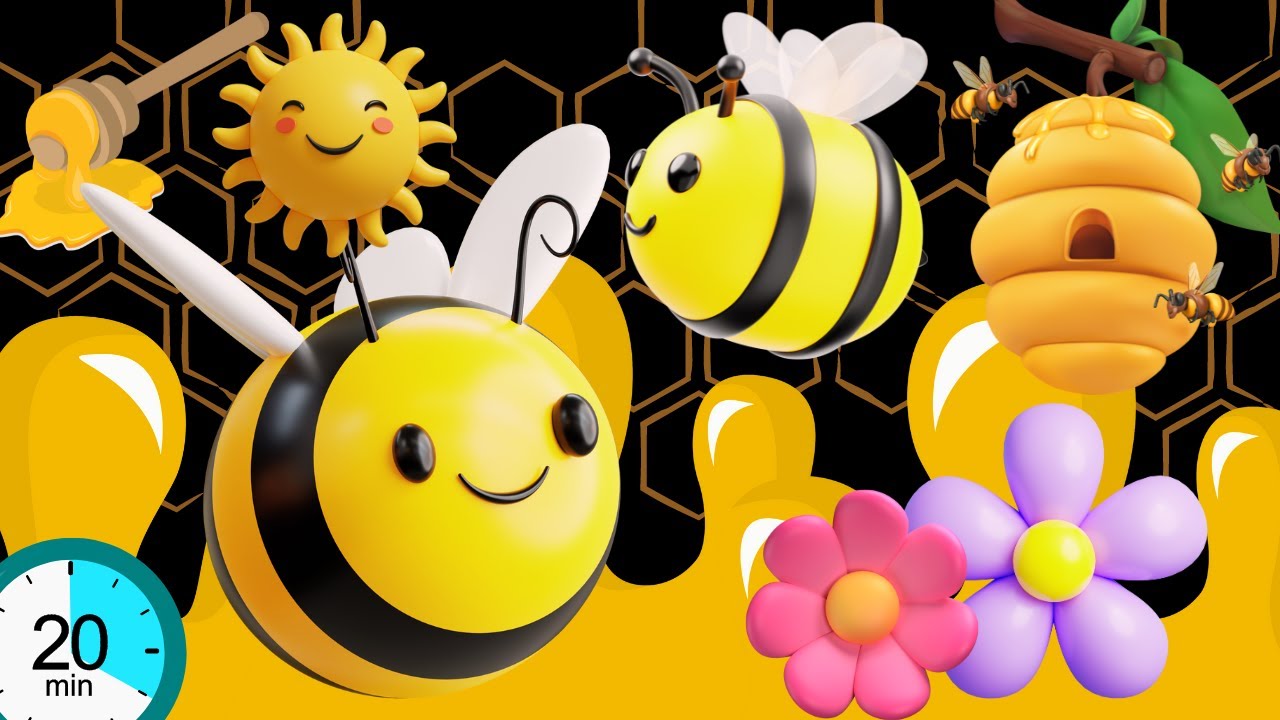 3D BEE ADVENTURE BABY SENSORY | VISUAL STIMULATION | HIGH CONTRAST #babysensoryvideos