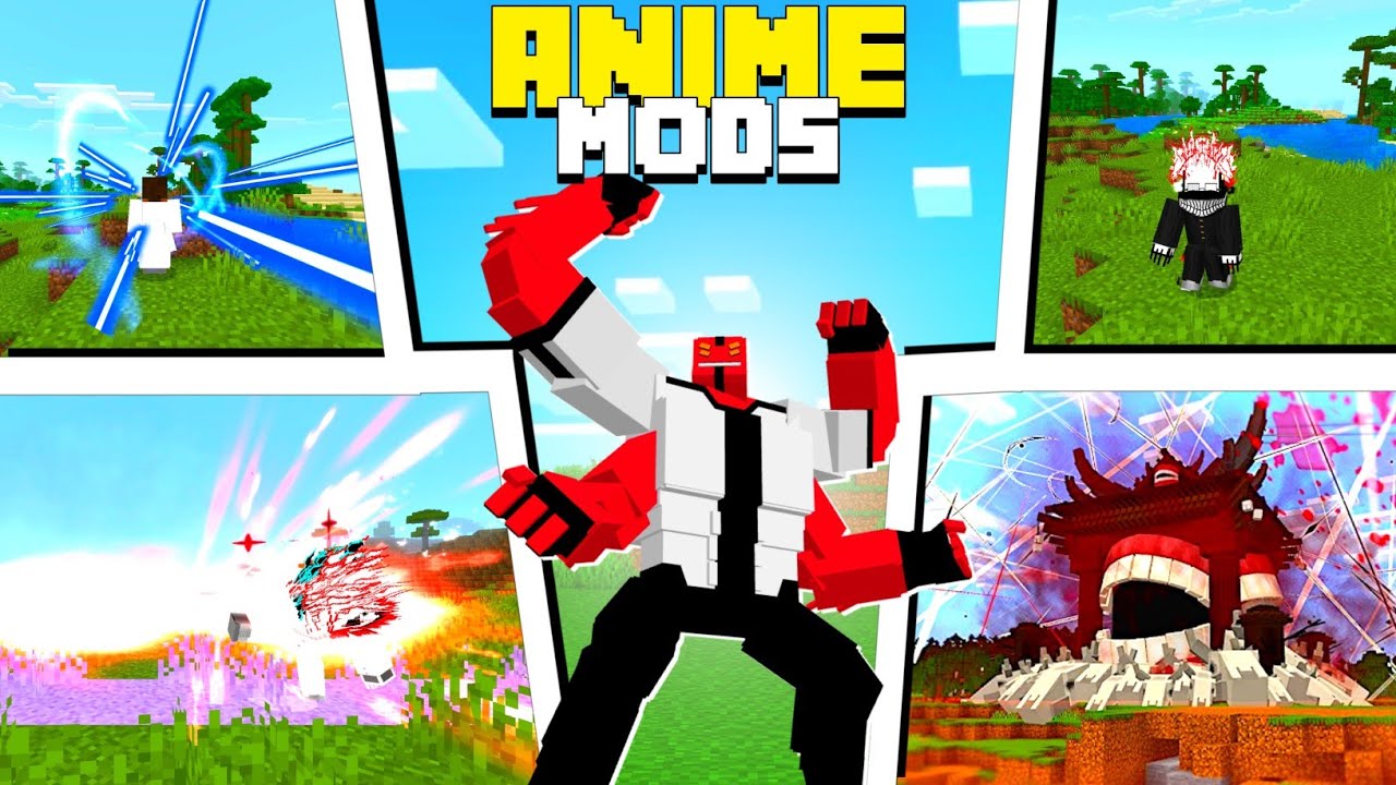 Top 5 Best Anime Mods For Minecraft PE [1.21+] | Minecraft Anime Mod 🔥