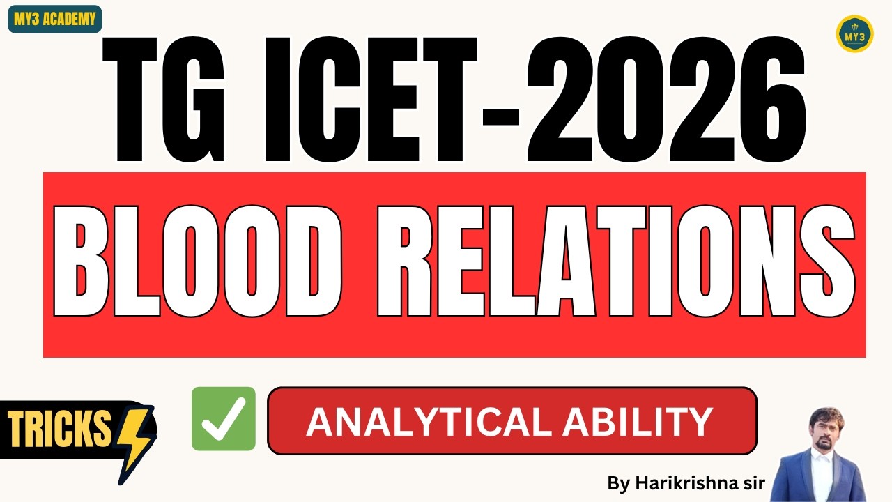 TG ICET-2026 Exam Preparation | Blood Relations | ICET 🔥 | ICET Series #1million  #icet2026
