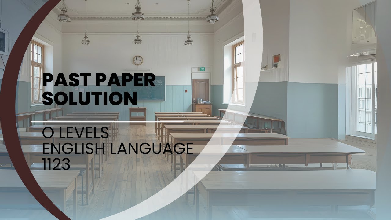 O Levels English Language Past Paper Solution October November 2024 P1 V1