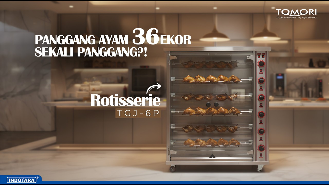 UPGRADE DAPUR BISNIS: ROTISSERIE MODERN TOMORI TGJ-6P | KAPASITAS BESAR & EFISIEN