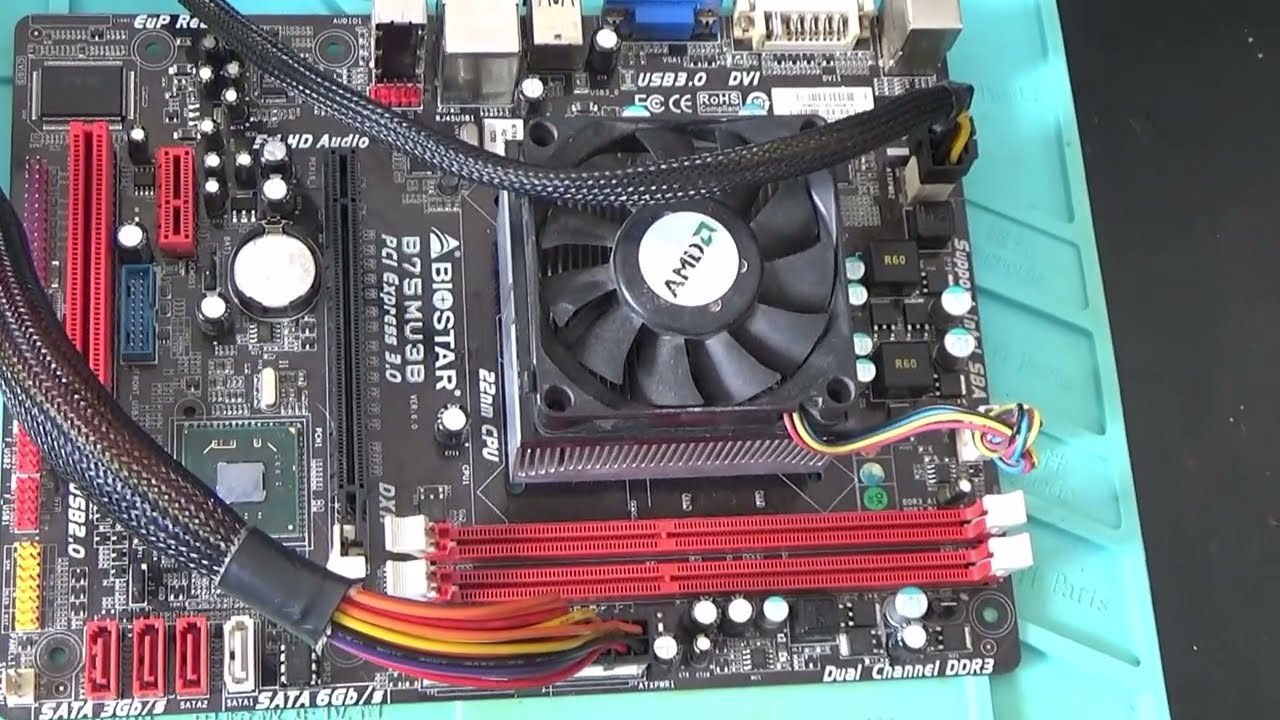 Материнская плата Biostar B75MU3B не включается