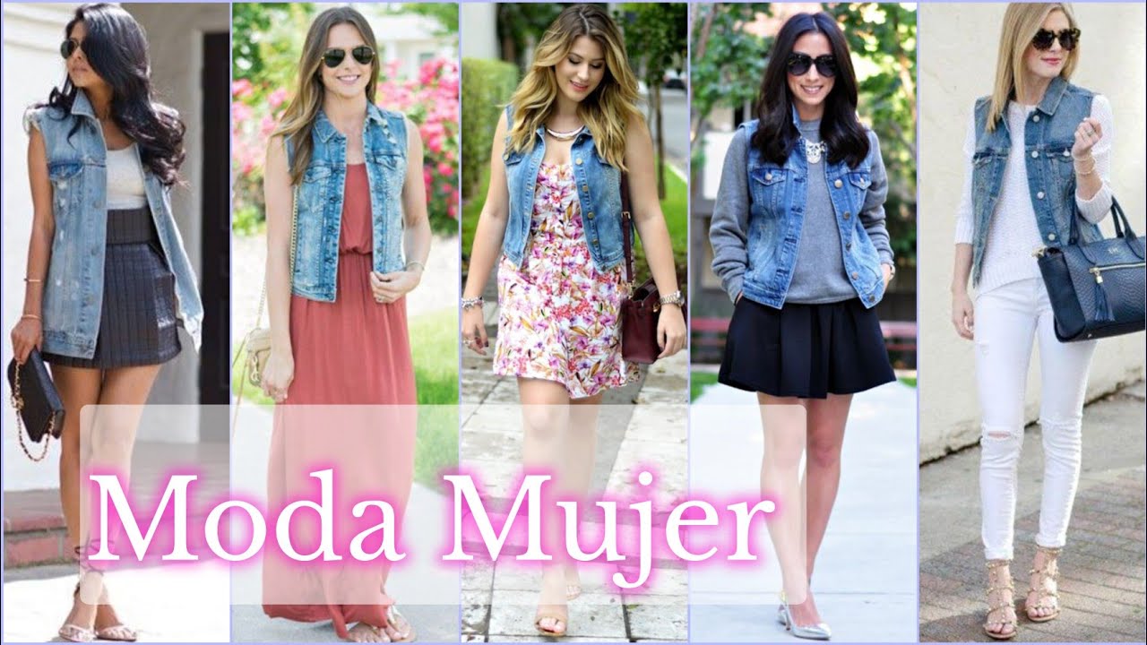 OUTFITS CON CHALECOS DE MEZCLILLA MODA 2022 🌺 LOOKS CASUAL